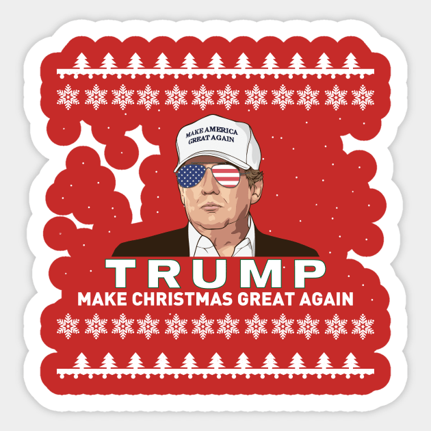 TRUMP Ugly Christmas Sweater Sticker by ericb